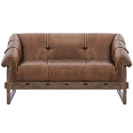 Двухместный диван Duncan винтажная коричневая кожа варинант исполнения - 1 | Loft Concept в Орле