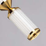 Подвесной светильник с двумя белыми рифлеными цилиндрическими плафонами Golden Swirl варинант исполнения - 6 | Loft Concept в Орле