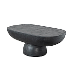 Столик кофейный черного цвета с овальной столешницей и круглым основанием Black Dalmen Table варинант исполнения - 5 | Loft Concept в Орле