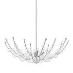 Люстра  с круглыми прозрачными шарами на серебряном каркасе Silver Stalk варинант исполнения - 2 | Loft Concept в Орле