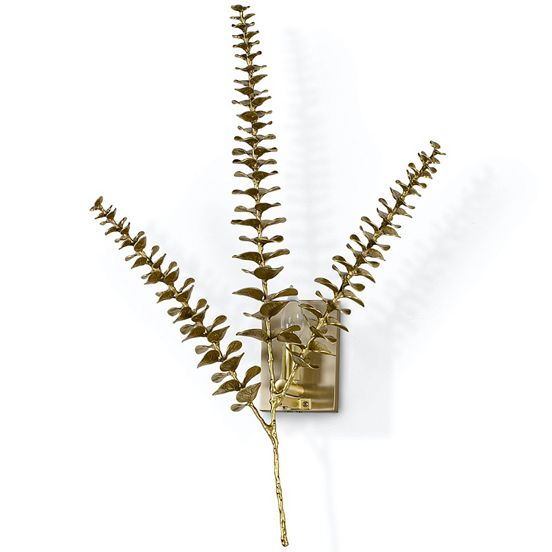 Бра Brass Eucalyptus Branches Lighting Wall Lamp Латунь Бра Brass Eucalyptus Branches Lighting Wall Lamp Латунь в Орле | Loft Concept