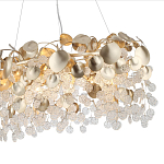Люстра с декоративными подвесками из прозрачного стекла в форме монеток FAIRYTREE Light варинант исполнения - 9 | Loft Concept в Орле
