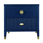 Тумба прикроватная с двумя ящиками Elsa Dreams Blue варинант исполнения - 6 | Loft Concept в Орле