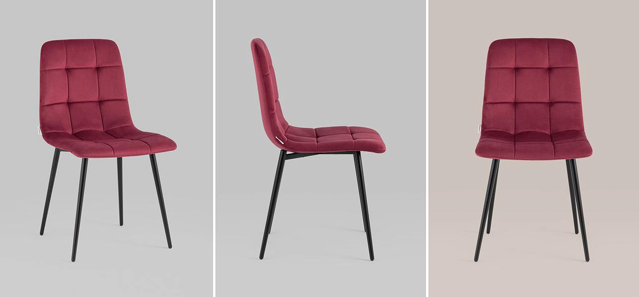 Стул NANCY Chair Малиновый Велюр Стул NANCY Chair Малиновый Велюр - Loft-Concept в Орле