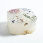 Шкатулка из эпоксидной смолы с цветами белая Epoxy Resin Square Box White варинант исполнения - 4 | Loft Concept в Орле