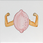 Плитка дизайнерская с узором Лимон варинант исполнения - 2 | Loft Concept в Орле