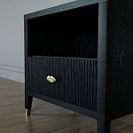 Прикроватная тумбочка с полкой Elsa Dreams Black варинант исполнения - 3 | Loft Concept в Орле