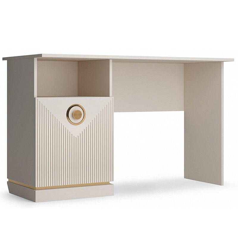 Стол письменный с ящиком и нишей для хранения Satin Furniture Бежево-серый Стол письменный с ящиком и нишей для хранения Satin Furniture Бежево-серый в Орле | Loft Concept