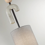 Подвесной светильник с серым тканевым плафоном Flourish варинант исполнения - 4 | Loft Concept в Орле