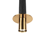 Подвесной светильник с узким цилиндрическим плафоном и золотым металлическим декором Concrete Pipe варинант исполнения - 6 | Loft Concept в Орле