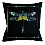 Подушка декоративная стрекоза сине-зеленый узор Ikat Pattern варинант исполнения - 1 | Loft Concept в Орле