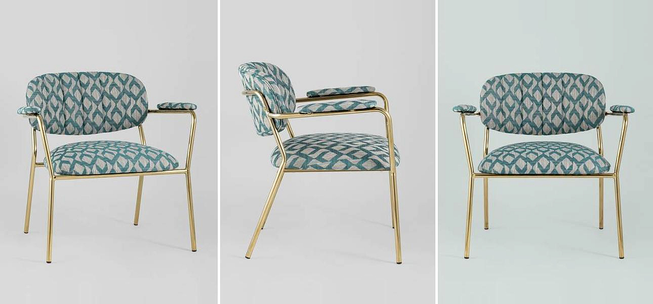 Полукресло Singer Chair Голубой Орнамент Полукресло Singer Chair Голубой Орнамент - Loft-Concept в Орле