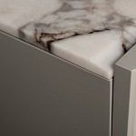 Тумба под телевизор серая с мраморной столешницей Uniqueness Marble варинант исполнения - 5 | Loft Concept в Орле