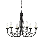 Люстра черного цвета ручной работы с канделябрами и переплетенной проволочной драпировкой Elstead Lighting варинант исполнения - 10 | Loft Concept в Орле