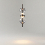 Подвесной светильник с плафоном из стекла с зеркальным градиентом Double Moon варинант исполнения - 6 | Loft Concept в Орле