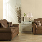 Настольная лампа с фарфоровым основанием бежевого цвета с рисунком и плиссированным абажуром на темной подставке Elstead Lighting варинант исполнения - 11 | Loft Concept в Орле