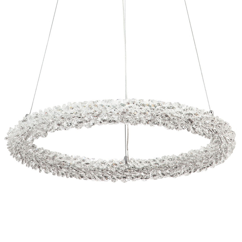 Кольцевая люстра с хрустальным декором Gilbertine Crystal Ring Chandelier Хром Прозрачный Кольцевая люстра с хрустальным декором Gilbertine Crystal Ring Chandelier Хром Прозрачный в Орле | Loft Concept