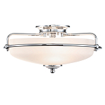 Потолочный светильник со стеклянным плафоном на изогнутых кронштейнах Quoizel  варинант исполнения - 7 | Loft Concept в Орле