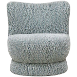 Дизайнерское мягкое кресло без подлокотников в голубой пестрой обивке Roux Armchair варинант исполнения - 3 | Loft Concept в Орле