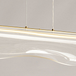 Люстра линейная с прозрачным волнообразным плафоном Wave Line варинант исполнения - 10 | Loft Concept в Орле