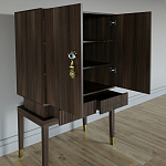 Кабинетный шкаф Elsa Dreams Walnut с 2-мя ящиками варинант исполнения - 1 | Loft Concept в Орле