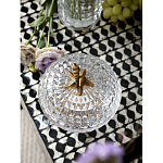 Конфетница прозрачная стеклянная на бронзовых ножках в виде морских коньков с крышкой в виде ракушки Eden Garden варинант исполнения - 4 | Loft Concept в Орле