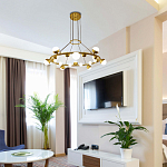 Люстра подвесная светодиодная с плафонами в форме шара Italian Globe Cedar Moss Light варинант исполнения - 1 | Loft Concept в Орле