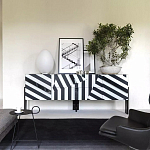 Дизайнерский комод в чёрно-белую полоску Ziqqurat варинант исполнения - 2 | Loft Concept в Орле