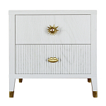 Тумба прикроватная с двумя ящиками Elsa Dreams White варинант исполнения - 5 | Loft Concept в Орле