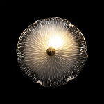 Бра в форме прозрачного стеклянного цветка с рельефной текстурой Textured Glass варинант исполнения - 4 | Loft Concept в Орле