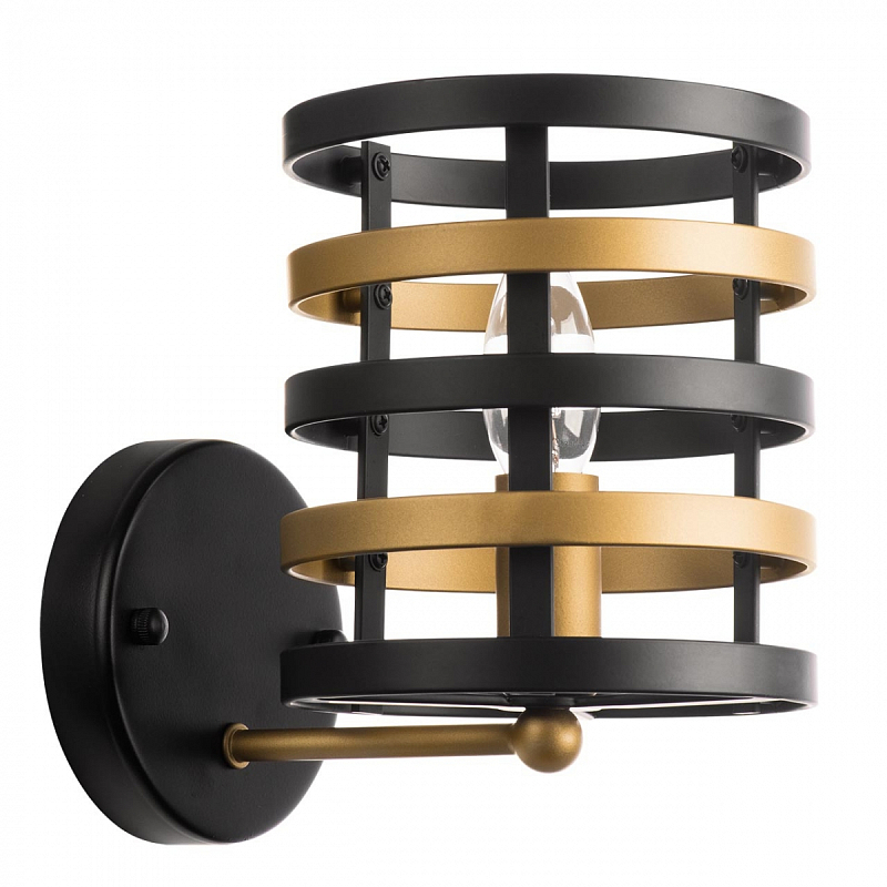 Бра Gold Stripes Sconces Золотой Черный Бра Gold Stripes Sconces Золотой Черный в Орле | Loft Concept
