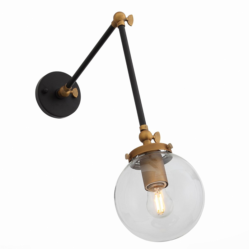 Бра Bistro Globe Clear Glass Bra Gold Long Золотой Бра Bistro Globe Clear Glass Bra Gold Long Золотой в Орле | Loft Concept