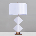 Настольная лампа белая на фигурном основании Aerial Geometry варинант исполнения - 3 | Loft Concept в Орле