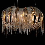 Люстра подвесная круглая с изогнутыми металлическими дугами и ниспадающими цепочками 65 см Atlantis Chain варинант исполнения - 14 | Loft Concept в Орле