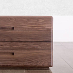 Прикроватный столик деревянный с 2-мя ящиками Moon Walnut Furniture варинант исполнения - 2 | Loft Concept в Орле