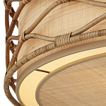 Подвесной светильник  из кованого железа и абажуром из ротанга Wicker Furniture варинант исполнения - 2 | Loft Concept в Орле