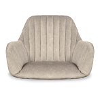 Барный стул со спинкой и подлокотниками на 4-х коричневых деревянных ножках Бежевый Велюр Ava Charm варинант исполнения - 4 | Loft Concept в Орле