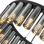 Люстра со стеклянными цилиндрическими плафонами Luminous Cylinders Smoky Round варинант исполнения - 5 | Loft Concept в Орле