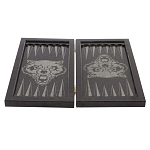 Подарочные нарды из натурального камня с гравировкой Backgammon from Stone варинант исполнения - 4 | Loft Concept в Орле