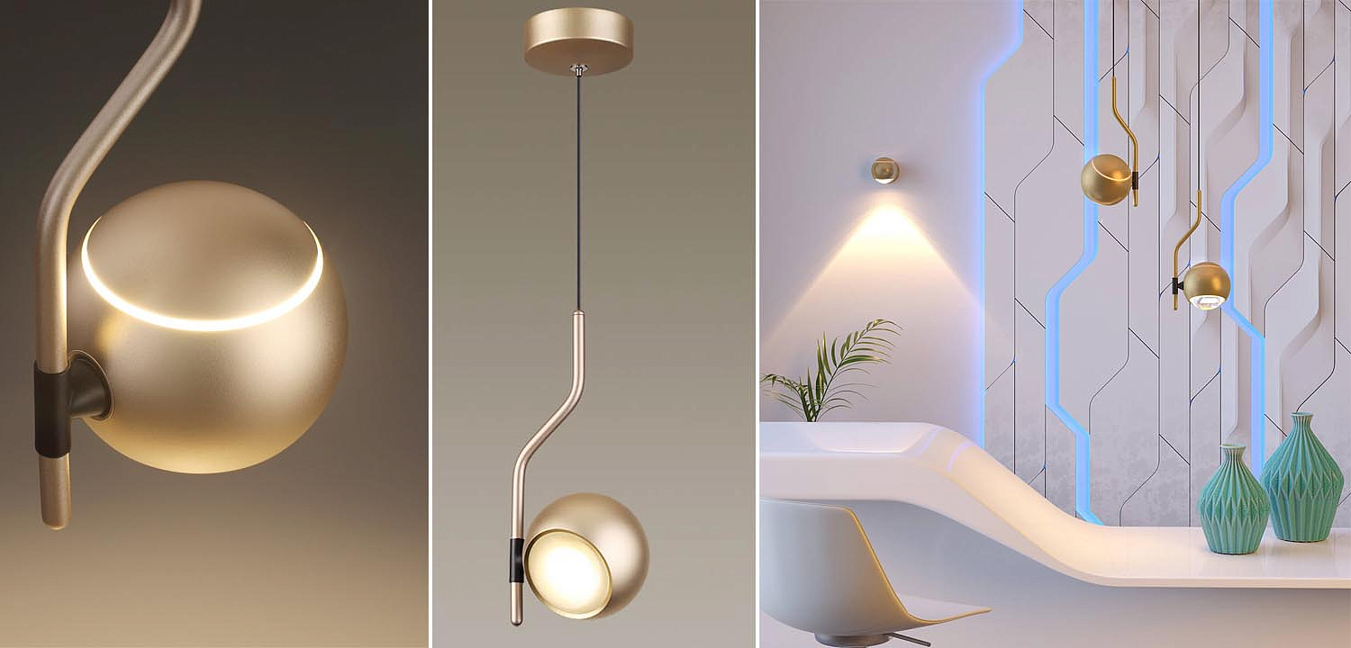 Подвесной светильник Auge Horst Gold Подвесной светильник Auge Horst Gold - Loft-Concept в Орле