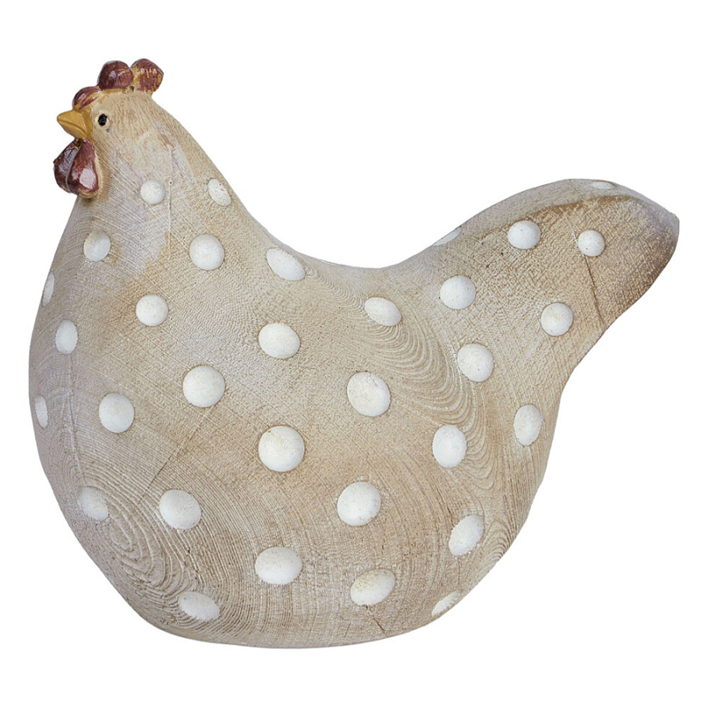 Статуэтка курица с текстурной поверхностью бежевого цвета Rustic Chicken Красный Бежевый Белый Статуэтка курица с текстурной поверхностью бежевого цвета Rustic Chicken Красный Бежевый Белый в Орле | Loft Concept