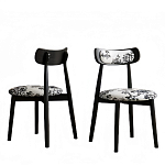 Стул обеденный деревянный с цветочной обивкой Foshan Chair варинант исполнения - 1 | Loft Concept в Орле