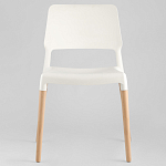 Пластиковый стул на ножках из массива бука Ferret White варинант исполнения - 3 | Loft Concept в Орле