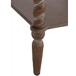 Приставной столик деревянный с резными ножками и нижней полкой Vintage Side Table Brown Wood варинант исполнения - 4 | Loft Concept в Орле