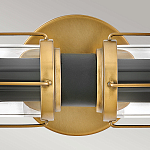 Бра для ванных комнат горизонтальное с 2-мя прозрачным цилиндрическим плафонами на круглом основании Hinkley варинант исполнения - 3 | Loft Concept в Орле