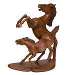 Статуэтка из дерева в виде лошадей Scowns варинант исполнения - 1 | Loft Concept в Орле