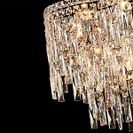 Люстра подвесная с хрустальными подвесками и металлическим основанием цвета Хром Ludivine Lighting варинант исполнения - 5 | Loft Concept в Орле