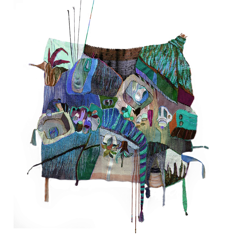 Панно гобелен яркие Пространство-Время TimeSpace Blue Синий в Орле | Loft Concept 