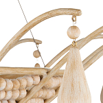 Люстра из деревянных бусин с подвесками в виде капель Wooden Beads варинант исполнения - 3 | Loft Concept в Орле