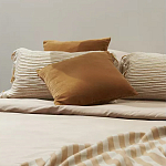 Чехол на подушку горчичного цвета с бахромой и объемным узором Ethnic mix варинант исполнения - 8 | Loft Concept в Орле